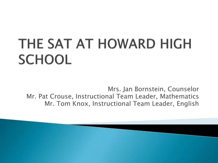 the sat at howard high school