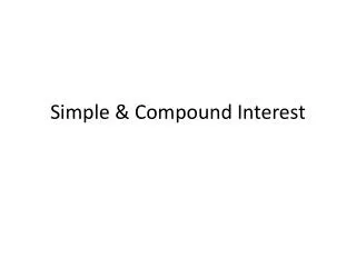 simple compound interest