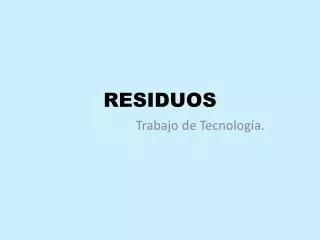 residuos