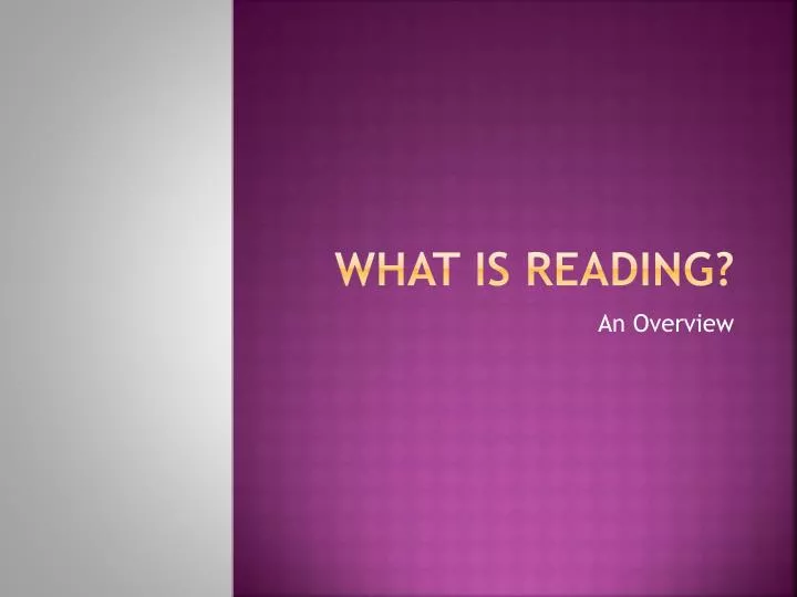 what is reading