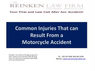 Common Injuries That can Result From a Motorcycle Accident