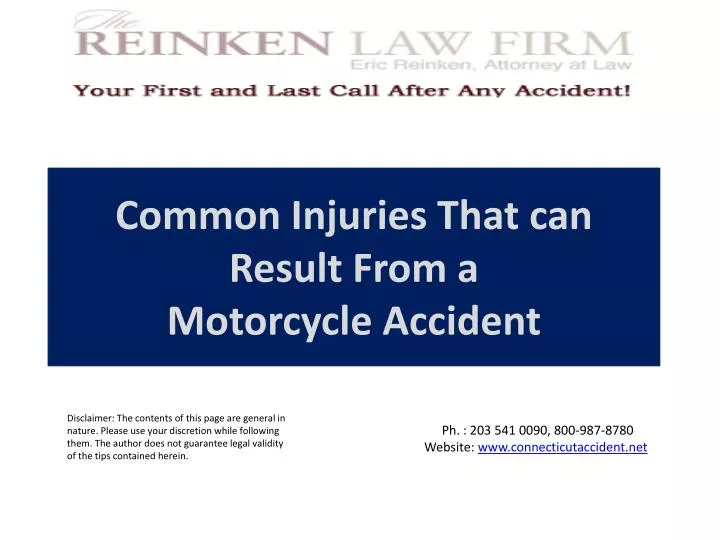 common injuries that can result from a motorcycle accident