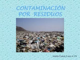 contaminaci n por residuos