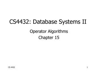 CS4432: Database Systems II