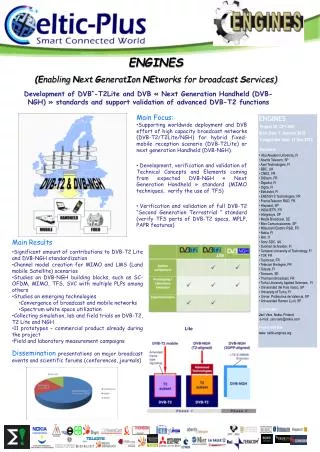 ENGINES (E nabling N ext G enerat I on NE tworks for broadcast S ervices)