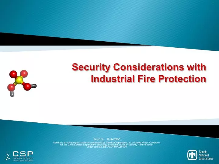 security considerations with industrial fire protection
