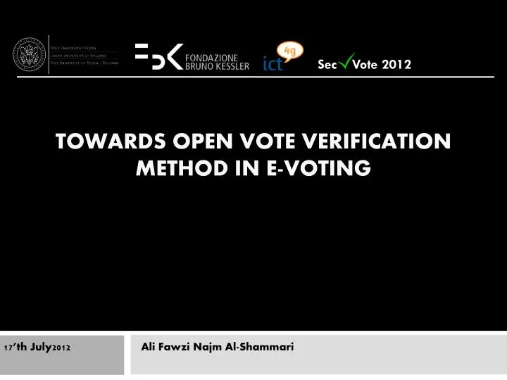 towards open vote verification method in e voting