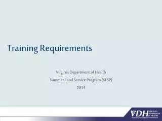 Training Requirements