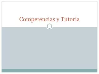 competencias y tutor a