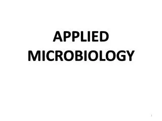 APPLIED MICROBIOLOGY