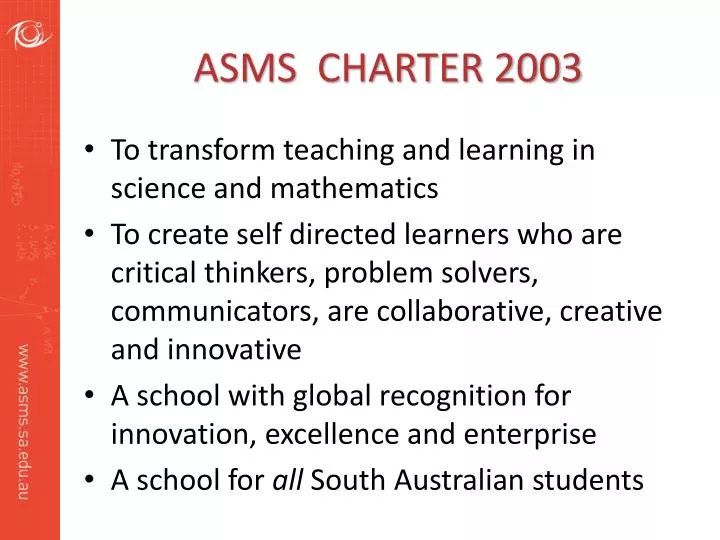 asms charter 2003