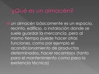 qu es un almac n
