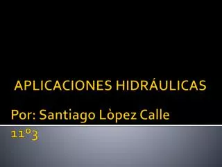 aplicaciones hidr ulicas