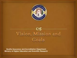 Vision, Mission and Goals