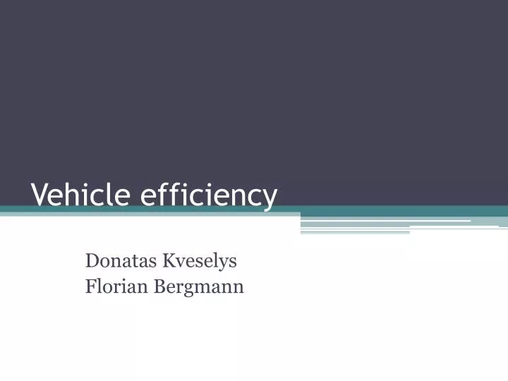 vehicle efficiency