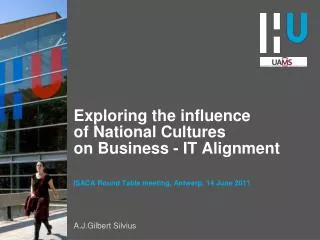 Exploring the influence of National Cultures on Business - IT Alignment