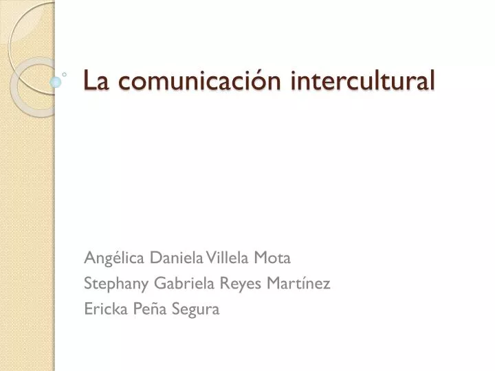 la comunicaci n intercultural
