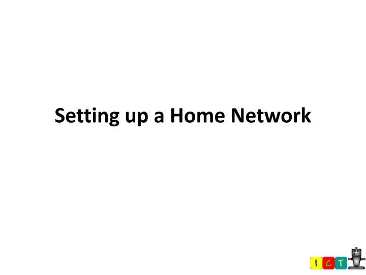 setting up a home network