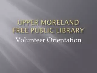Upper Moreland Free Public Library