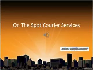 On The Spot Courier Services