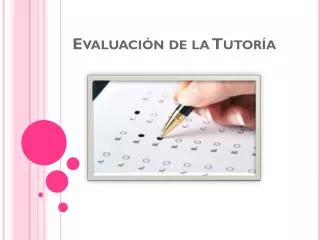 evaluaci n de la tutor a