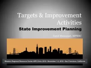 Targets &amp; Improvement Activities