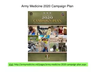 Army Medicine 2020 Campaign Plan