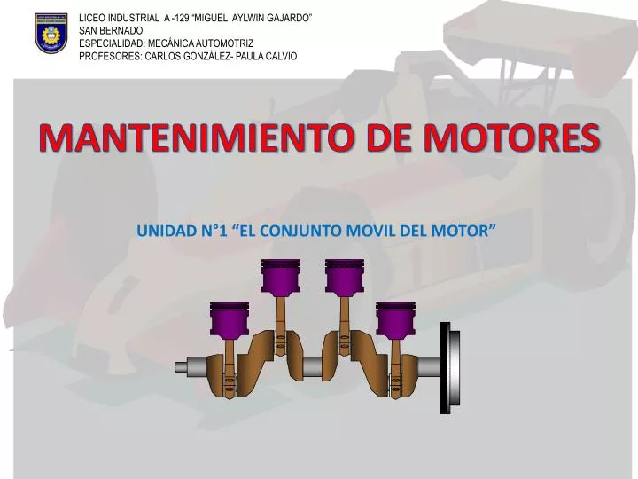 unidad n 1 el conjunto movil del motor