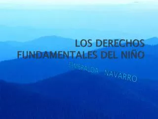 LOS DERECHOS FUNDAMENTALES DEL NIÑO