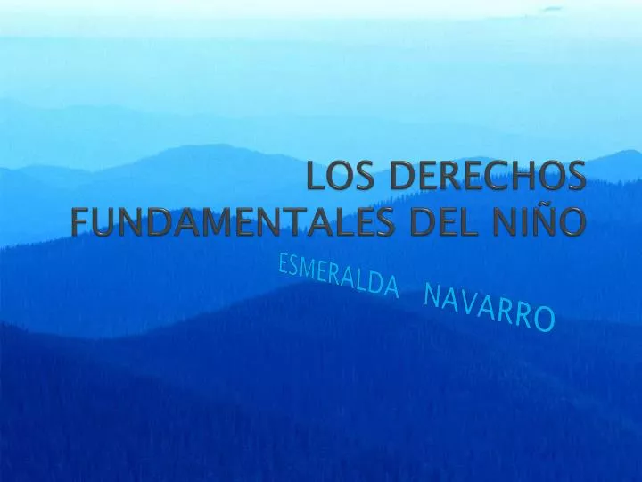 los derechos fundamentales del ni o