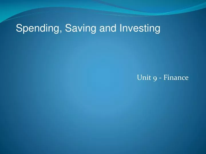 unit 9 finance