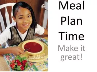 Meal Plan Time