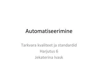 automatiseerimine