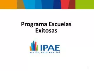 Programa Escuelas Exitosas