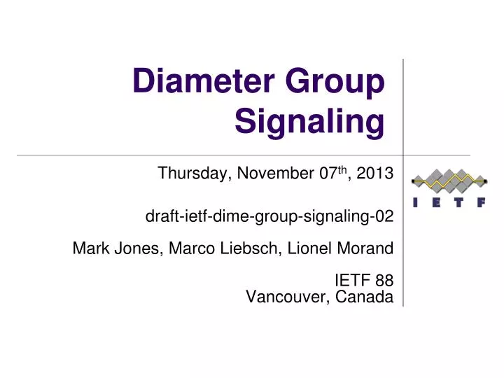 diameter group signaling