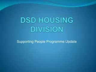 DSD HOUSING DIVISION