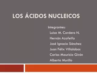 los cidos nucleicos