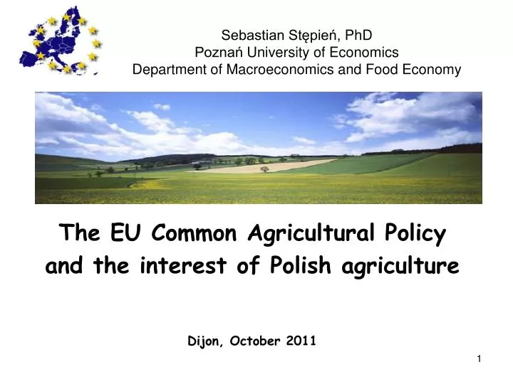 sebastian st pie phd pozna university of economics department of macroeconomics and food economy