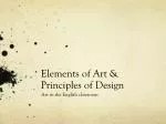 Elements of Art &amp; Principles of Design
