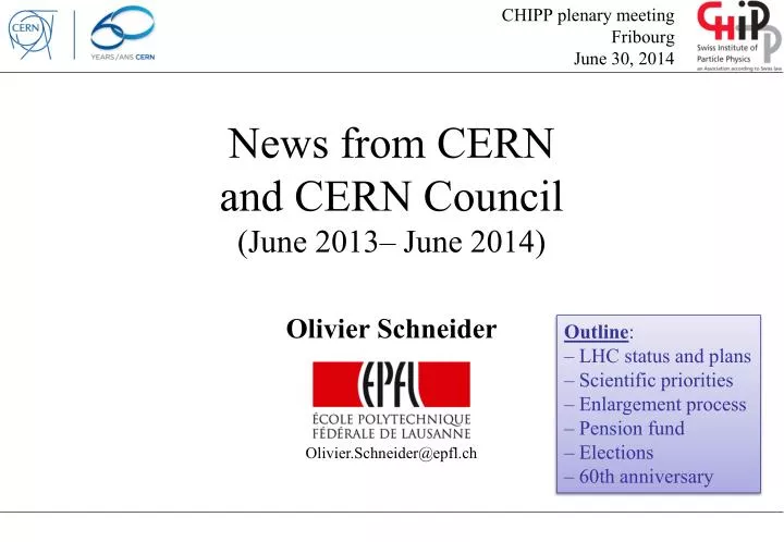 news from cern and cern council june 2013 june 2014