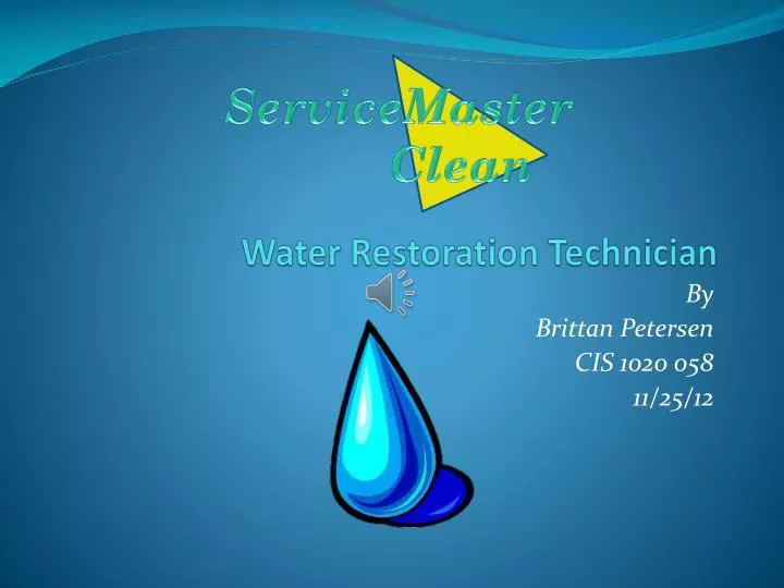 water restoration technician