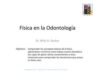f sica en la odontolog a