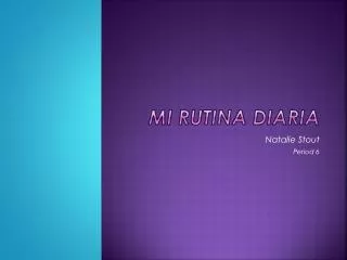 mi rutina diaria
