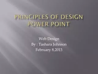 Principles of design power point