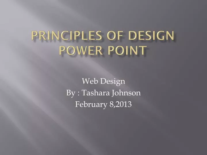 principles of design power point