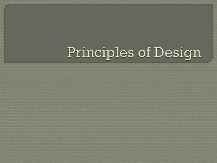 principles of design