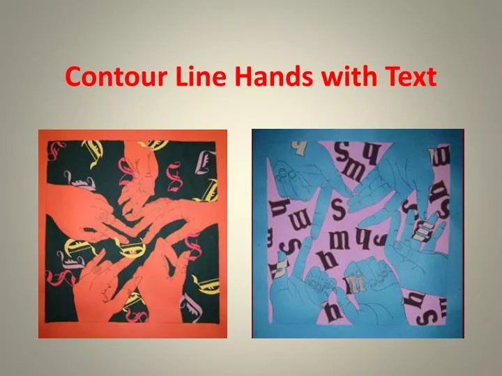 contour line hands with text