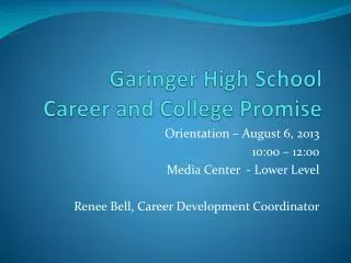 Garinger High School Career and College Promise