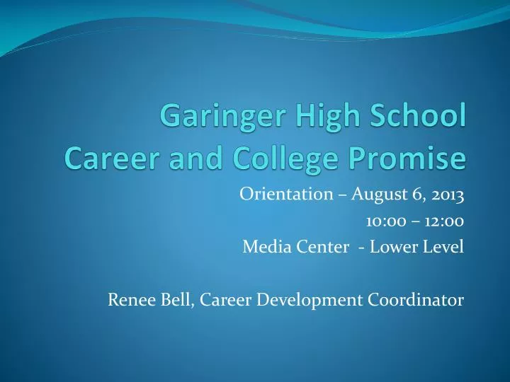 garinger high school career and college promise