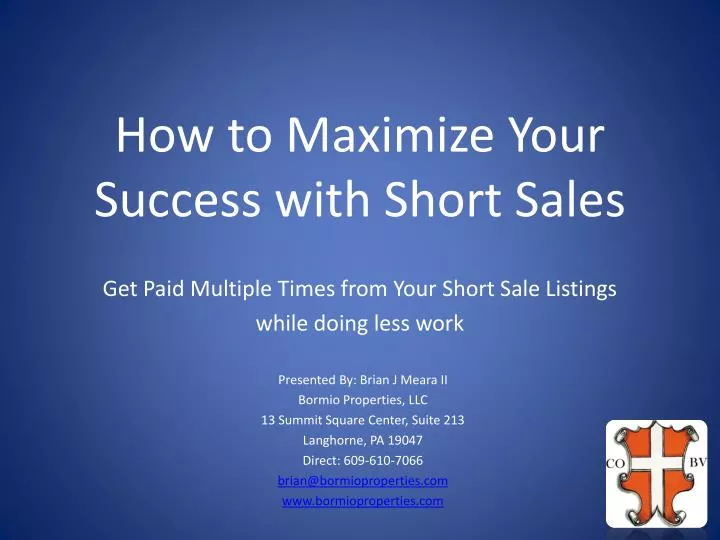 how to maximize your success with short sales